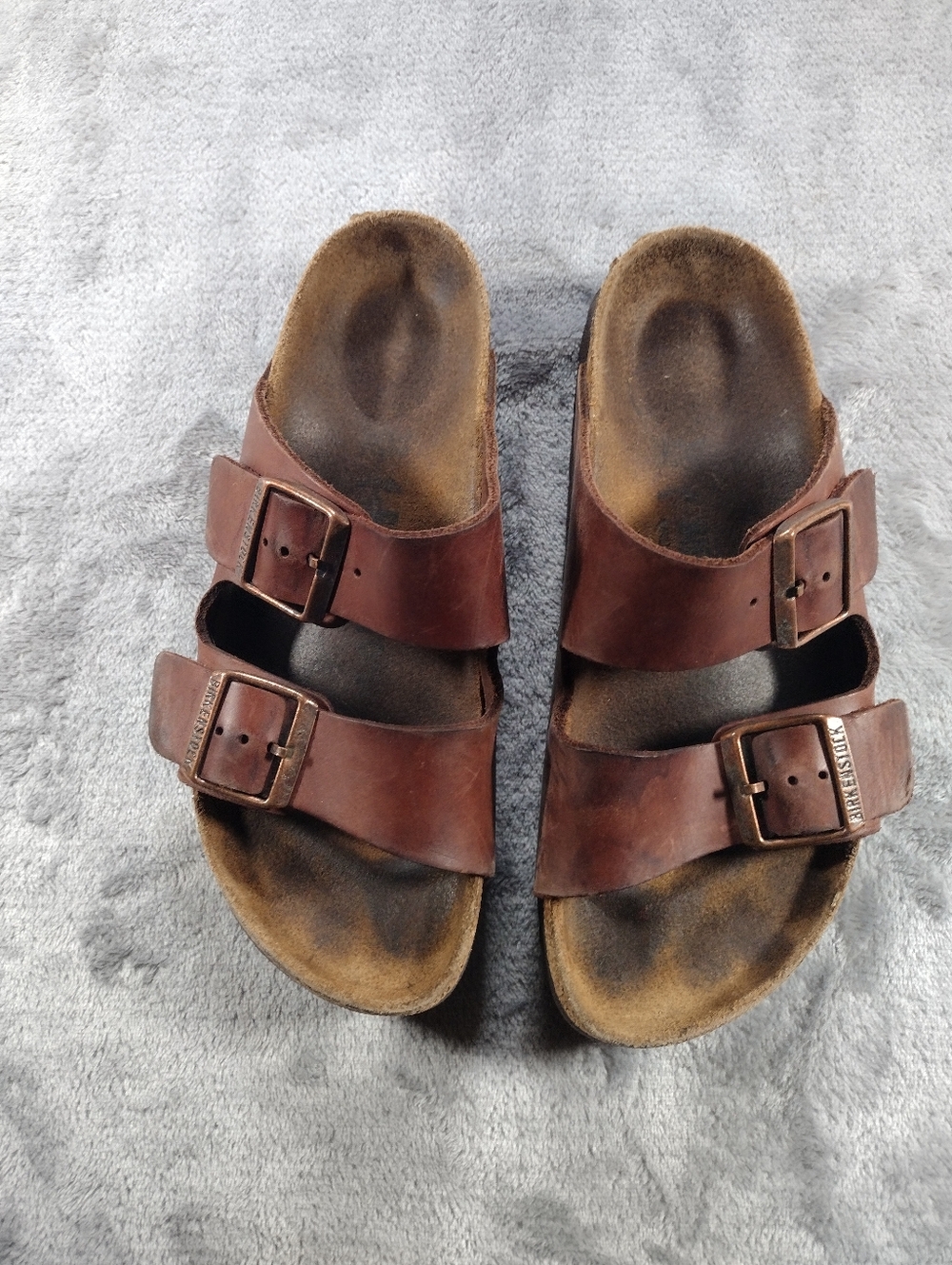 Birkenstock Arizona Two-Strap Brown Leather Sandals